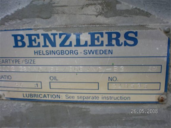 Benzlers Series H, Size 280 Gear Reducer, 56:1 Ratio)